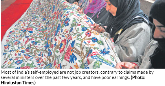 Stark reality of the self-employed